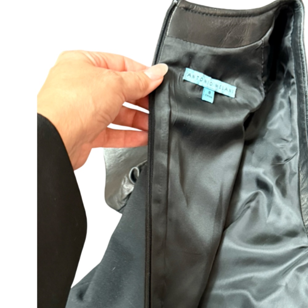 ANTONIO MELANI Shimmering Silver Midi Dress - Picture 4 of 11